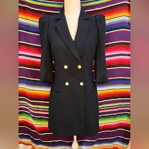 ZARA Elegant Black Double-Breasted Women's Coat SIZE 4